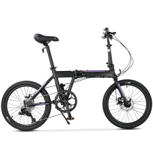 20" 9s Black Aluminum Alloy Adult Folding Bike